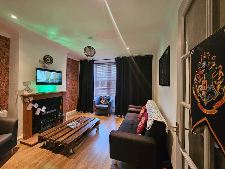 Cozy living room with TV