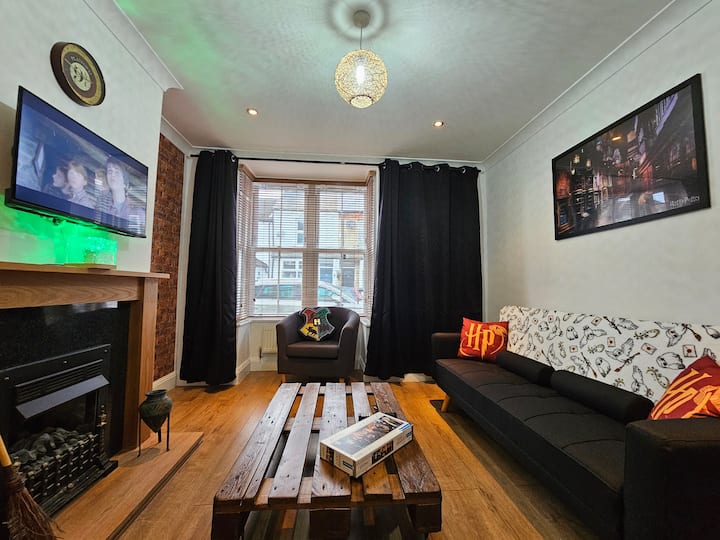 Cozy living room with television