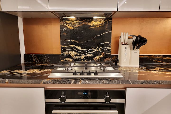 Modern kitchen with stovetop