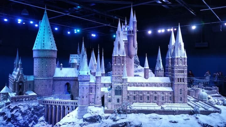 Model of snow-covered castle