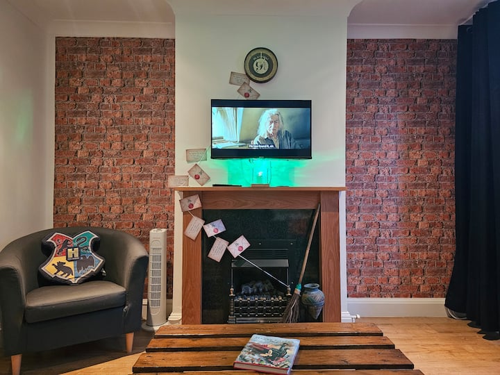 Cozy living room with television