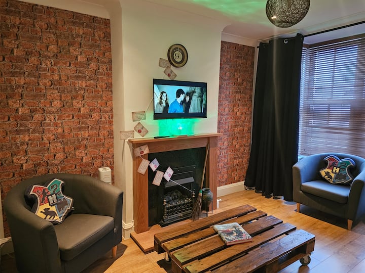 Cozy living room with TV
